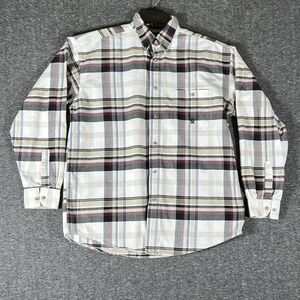 Wrangler Twenty X Western Muti Color Plaid Button Down Long Sleeve Mens L‎